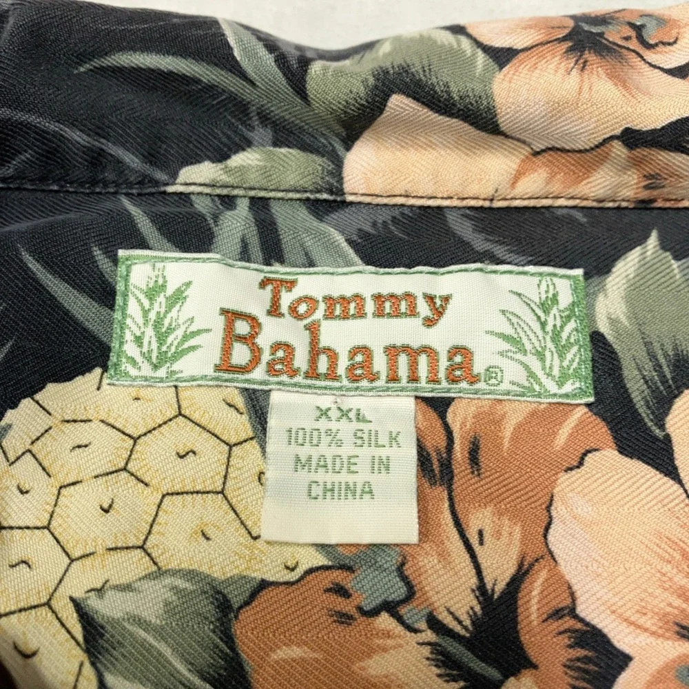 Tommy Bahama Shirt Silk Pineapple Floral Hawaiian Camp Button Up Mens 2XL